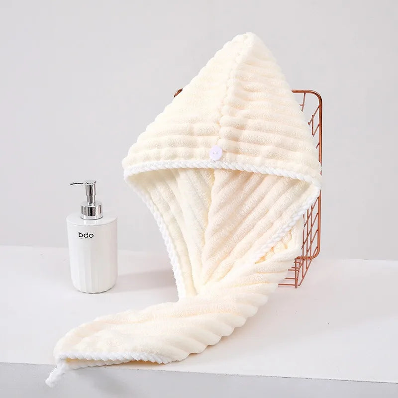 Touca de microfibra para secar cabelo