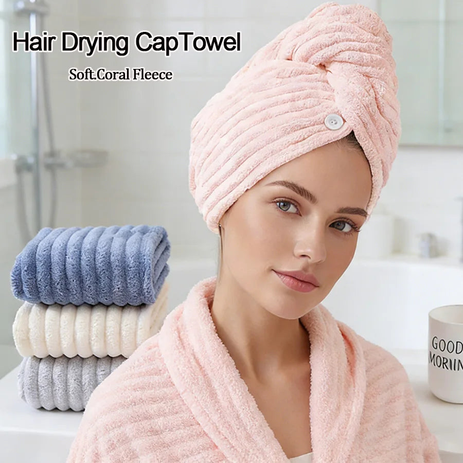 Touca de microfibra para secar cabelo