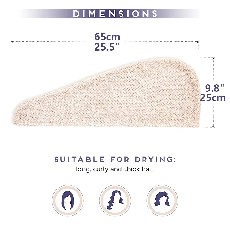 Toalha turbante texturizada para cabelo