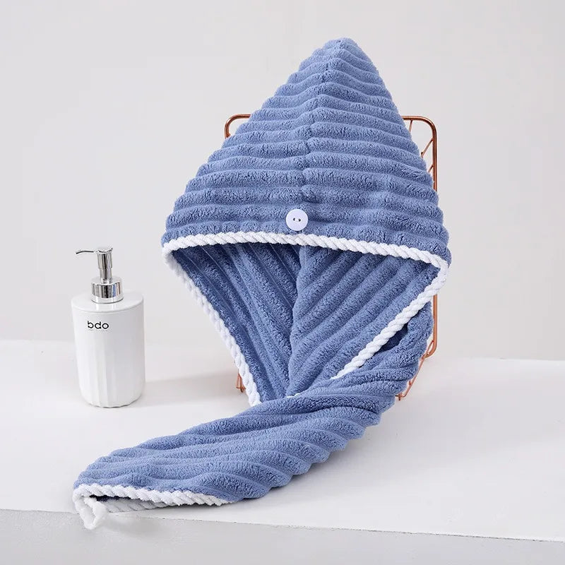 Touca de microfibra para secar cabelo