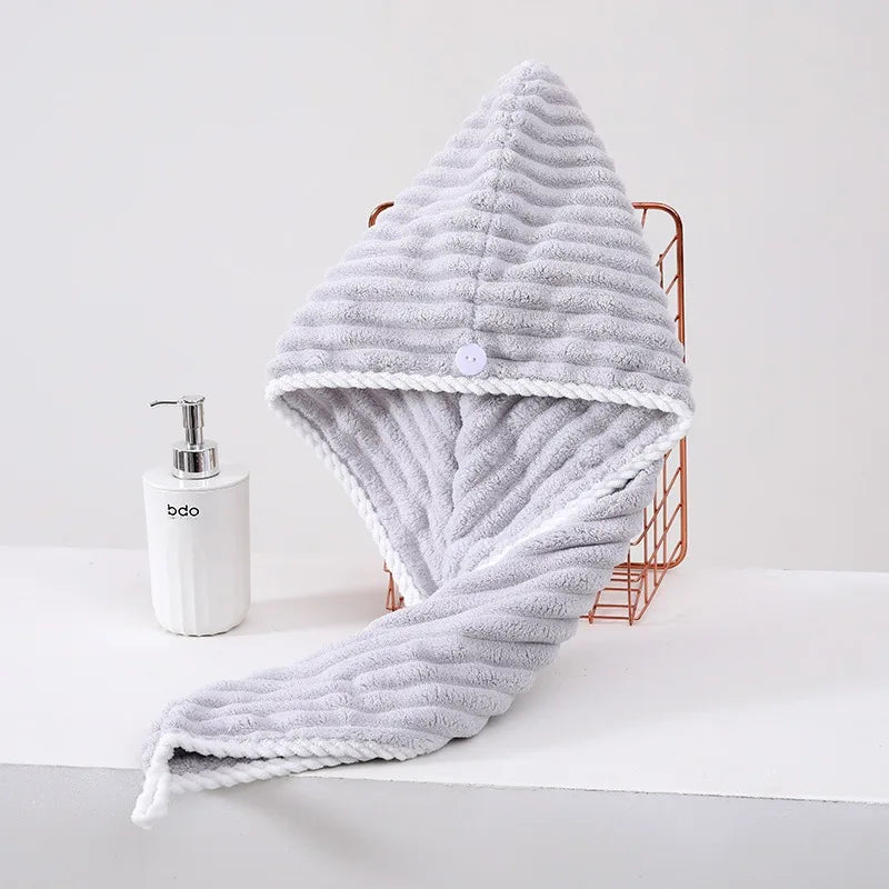 Touca de microfibra para secar cabelo