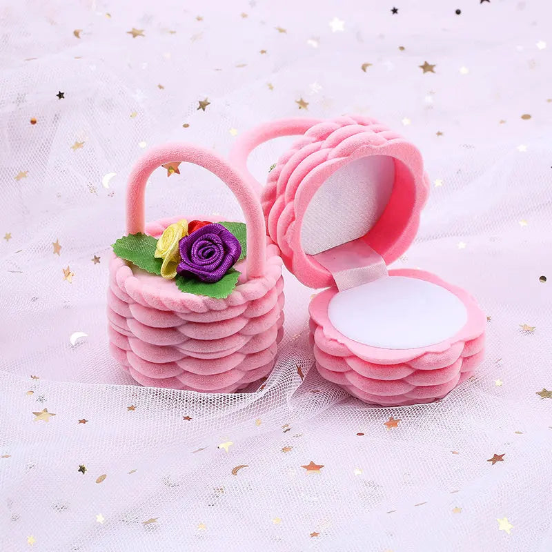 Porta-joias de veludo para presente