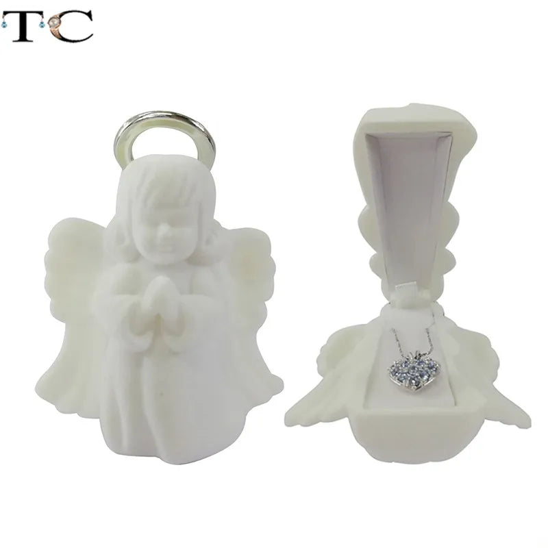 Mini porta-joias de veludo para anel e brincos