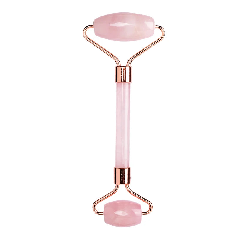 Gua sha de quartzo rosa com caixa