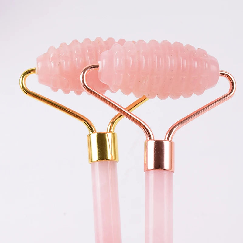 Gua sha de quartzo rosa com caixa