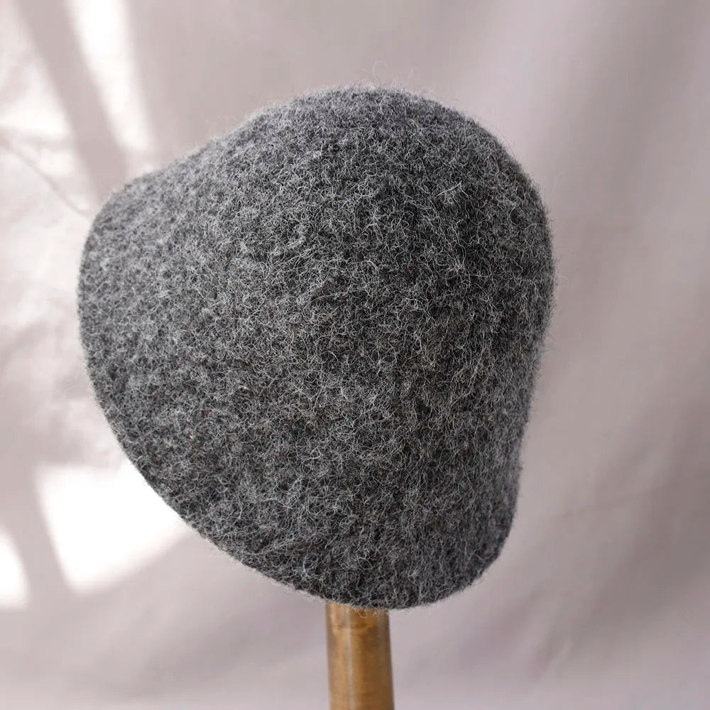 Chapéu bucket feminino de lã