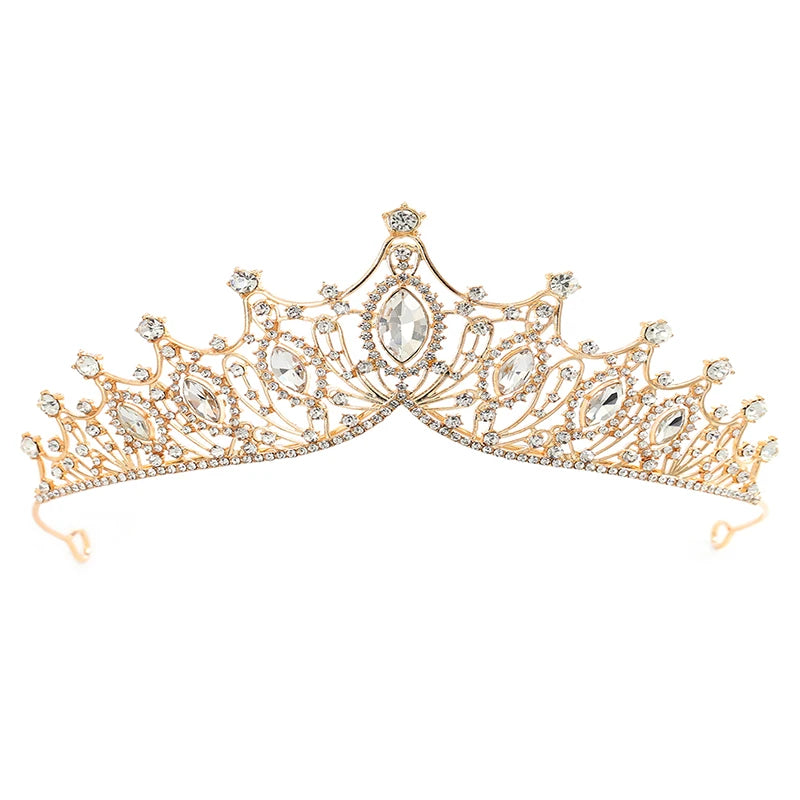 Coroa de princesa com strass e pentes