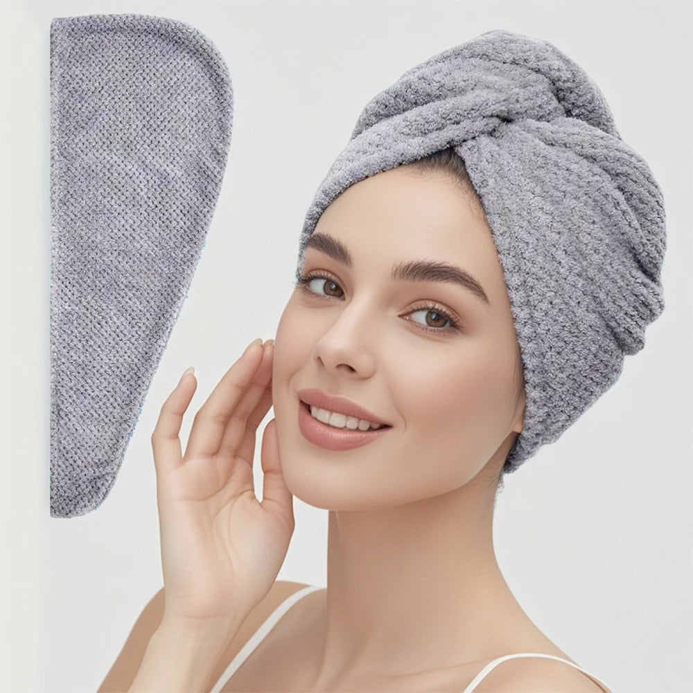 Toalha turbante texturizada para cabelo