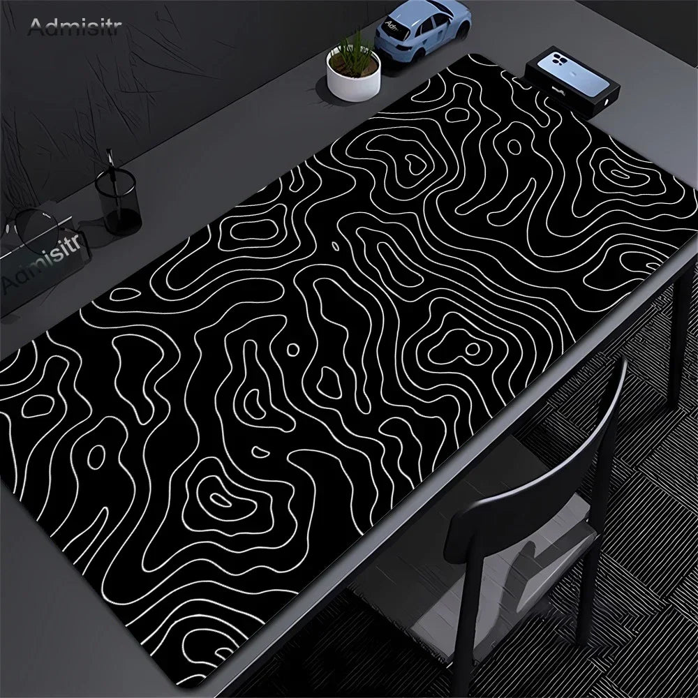 Mouse pad gamer grande estampa abstrata