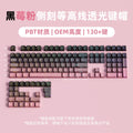 Kit de keycaps PBT com brilho lateral