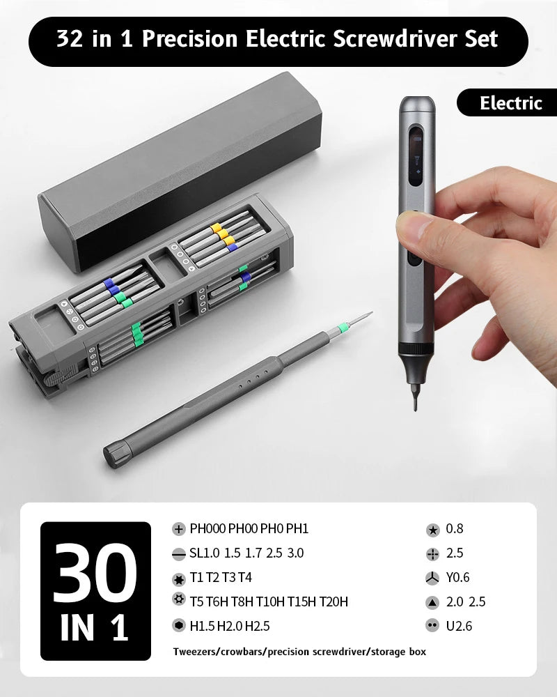 Kit chave de precisão 32 ou 46 em 1 (Torx, Phillips e sextavada)