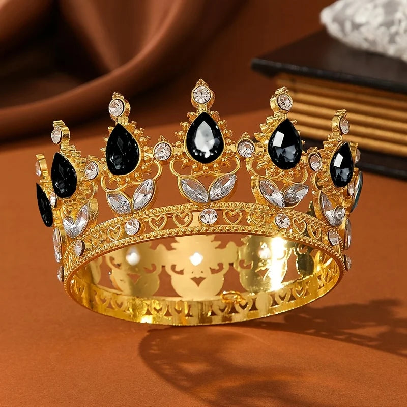 Tiara coroa barroca com cristais