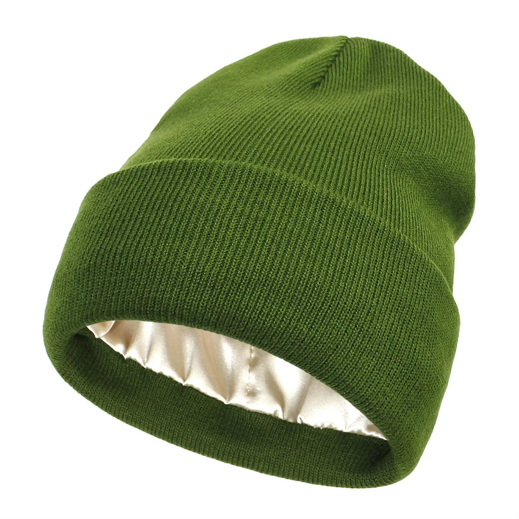 Gorro feminino forrado com cetim