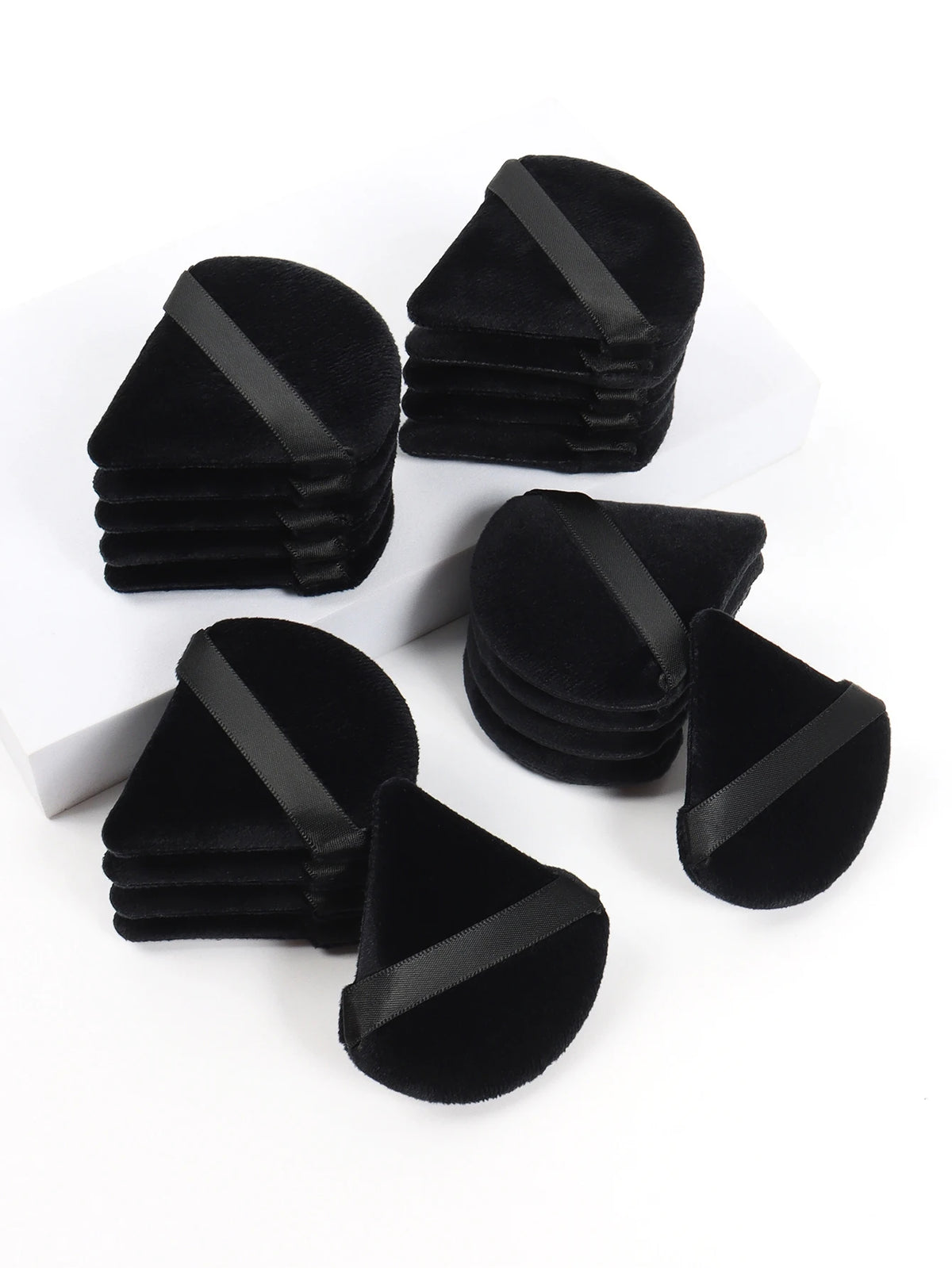 Kit esponjas triangulares de veludo para maquiagem