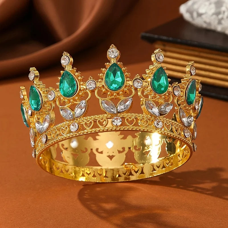 Tiara coroa barroca com cristais