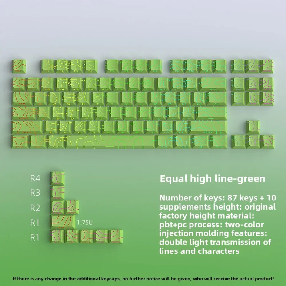 Kit de keycaps PBT para teclado mecânico