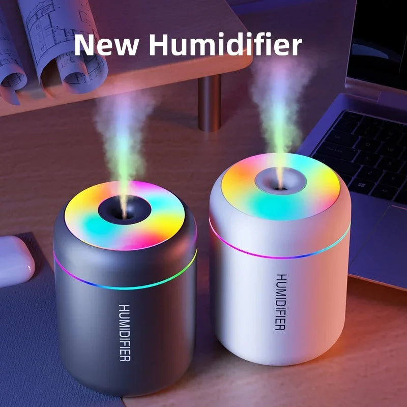 Mini umidificador e difusor de aromas USB 180 ml com luz