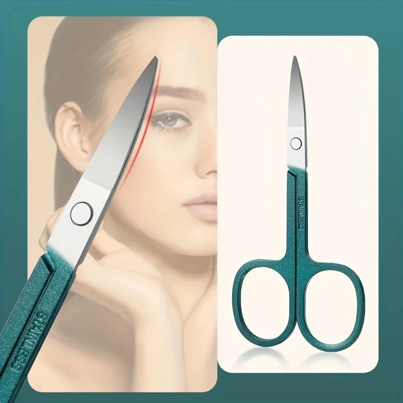 Kit manicure e pedicure em aço inox com estojo
