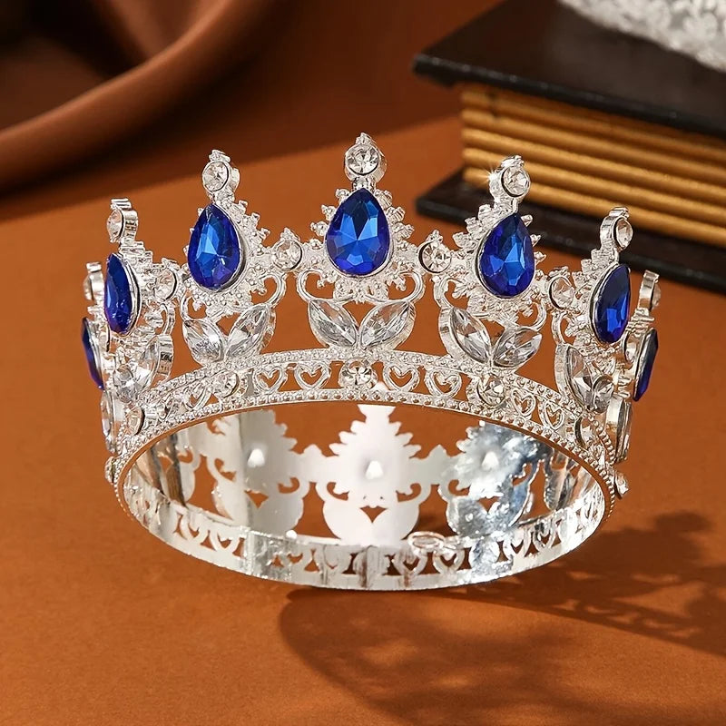 Tiara coroa barroca com cristais