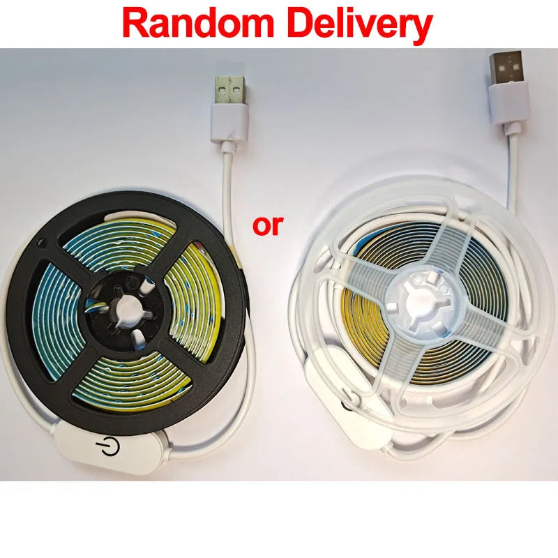 Fita LED COB USB com dimmer touch