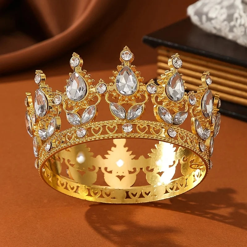 Tiara coroa barroca com cristais