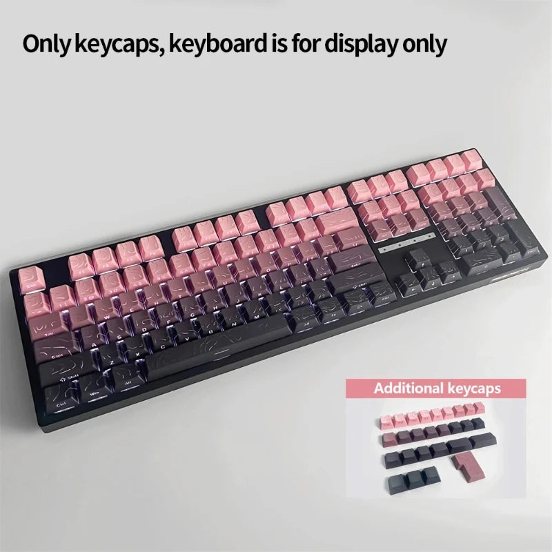 Kit de keycaps PBT com brilho lateral