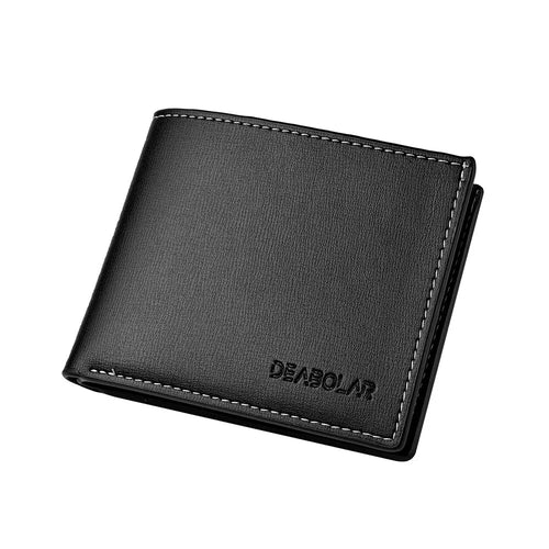 Carteira masculina dobrável fina