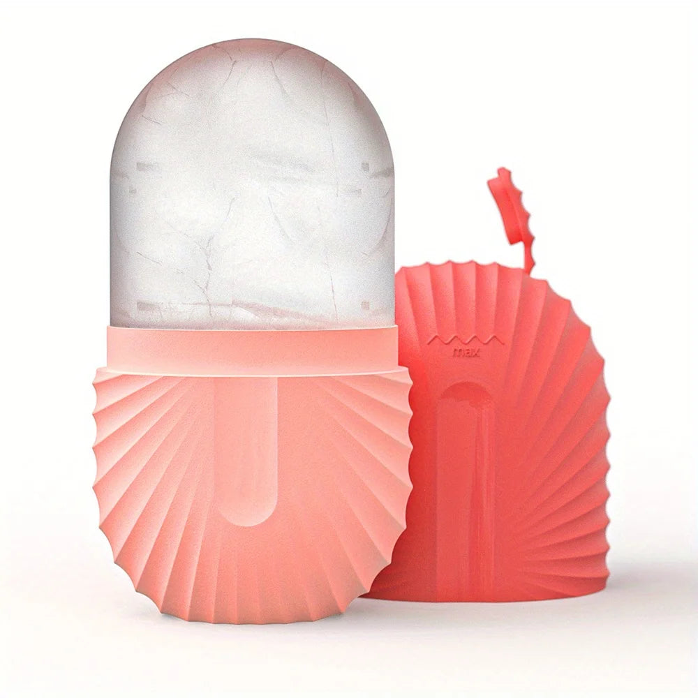 Rolo de gelo facial em aço inox com gua sha