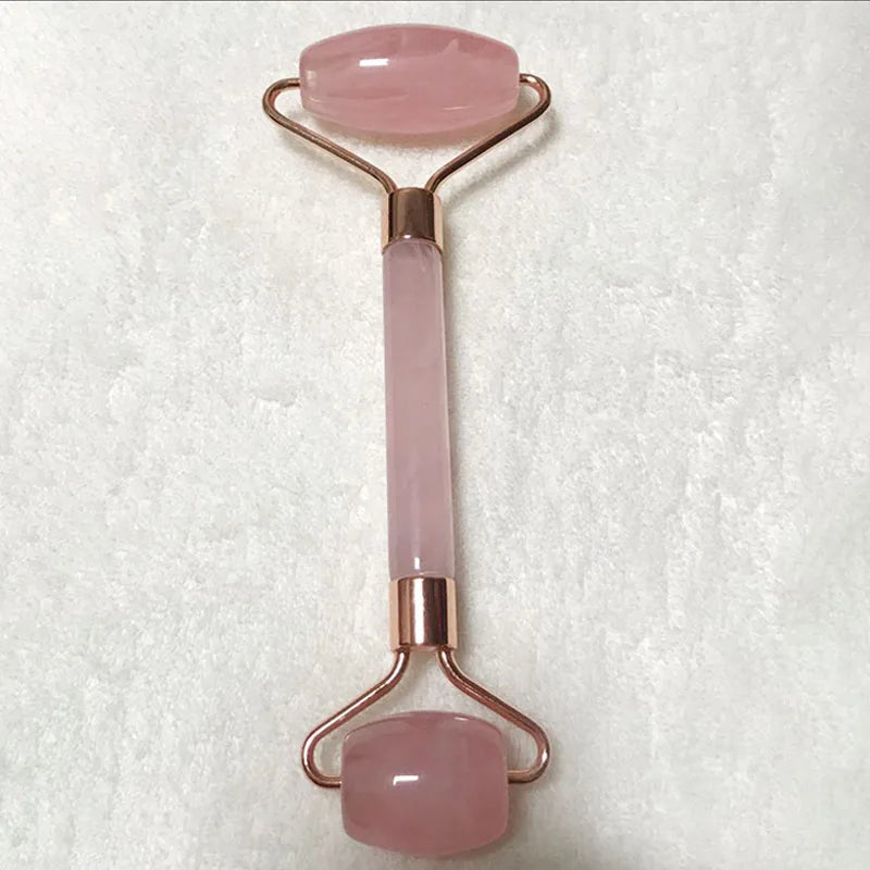 Rolo facial e gua sha rosa de resina