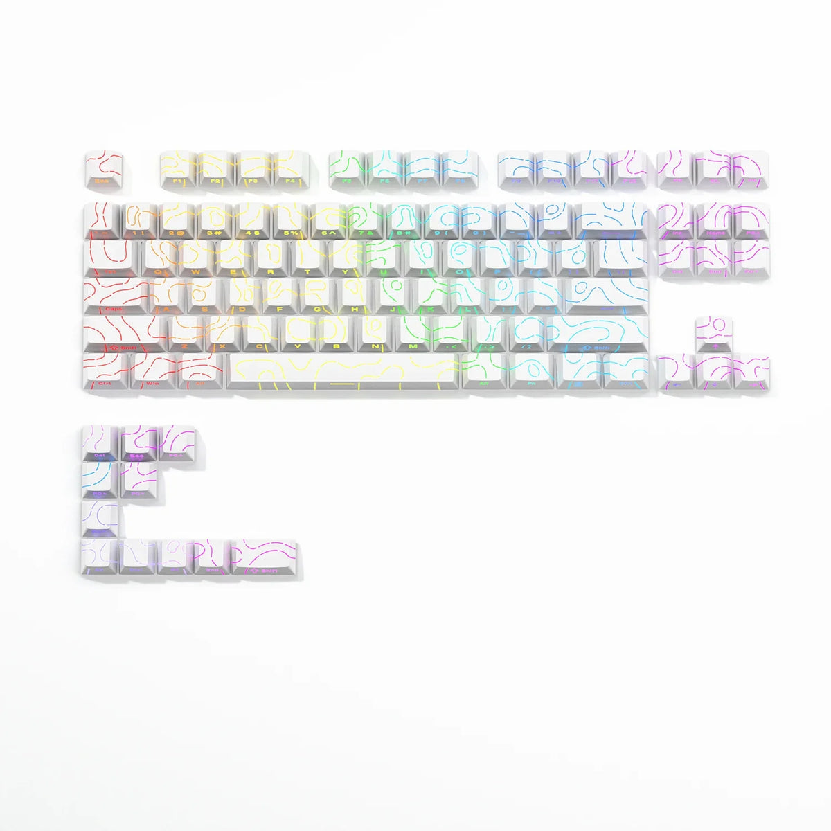 Kit de keycaps PBT para teclado mecânico