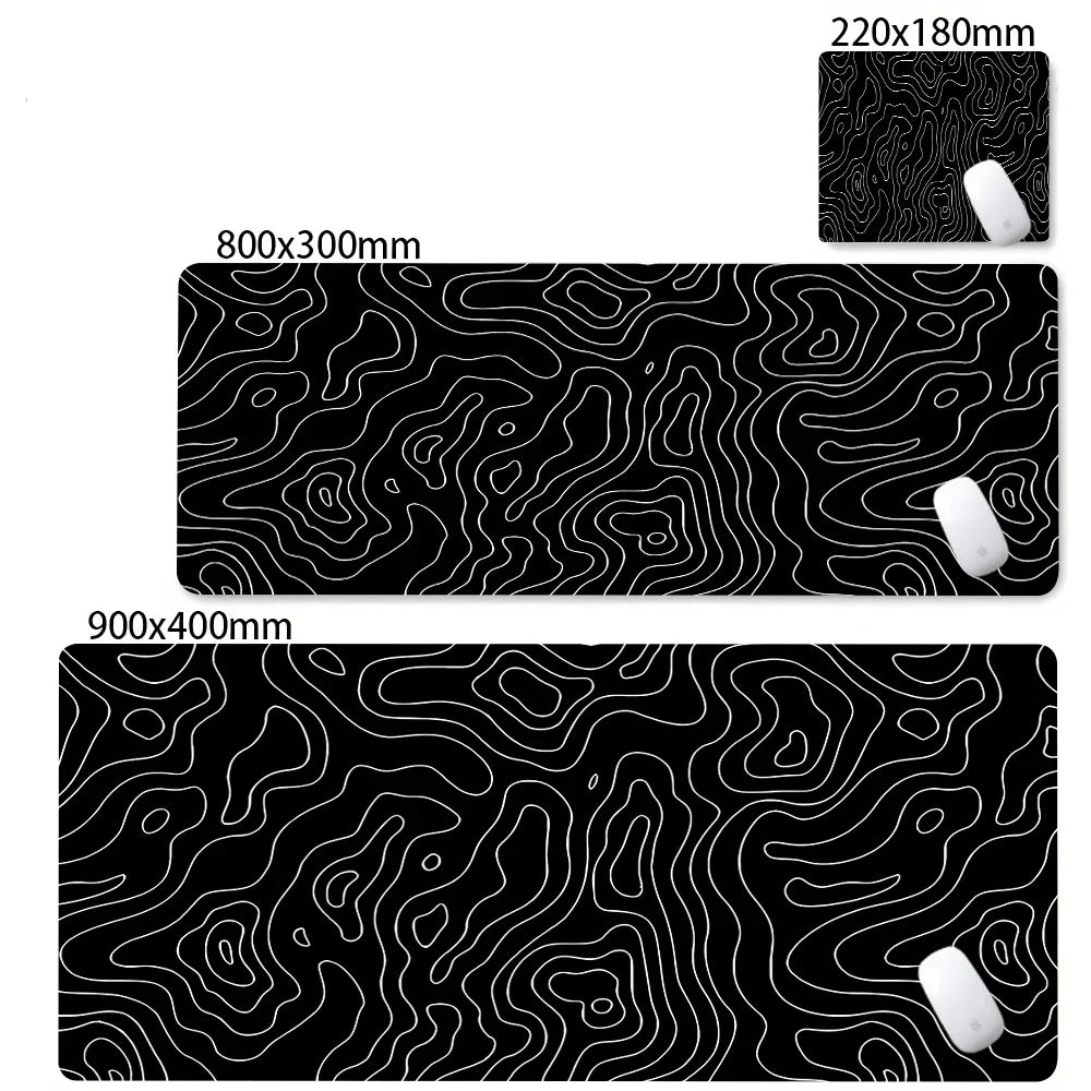 Mouse pad gamer grande estampa abstrata