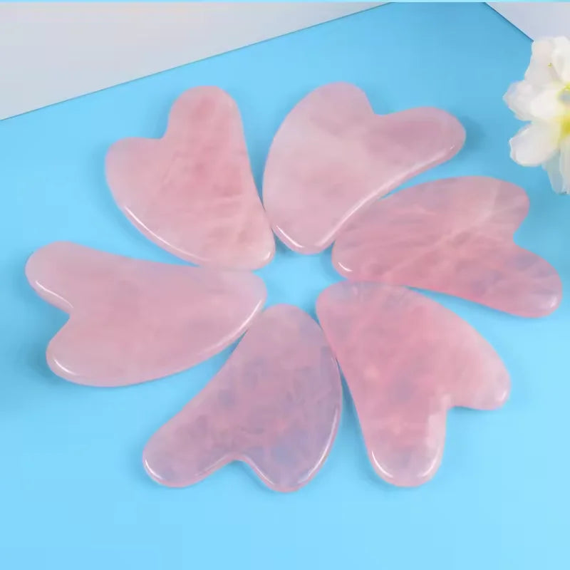 Placa gua sha de cera de abelha e pedra