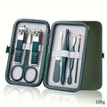 Kit manicure e pedicure em aço inox com estojo