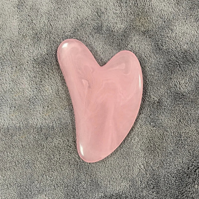 Placa gua sha de cera de abelha e pedra