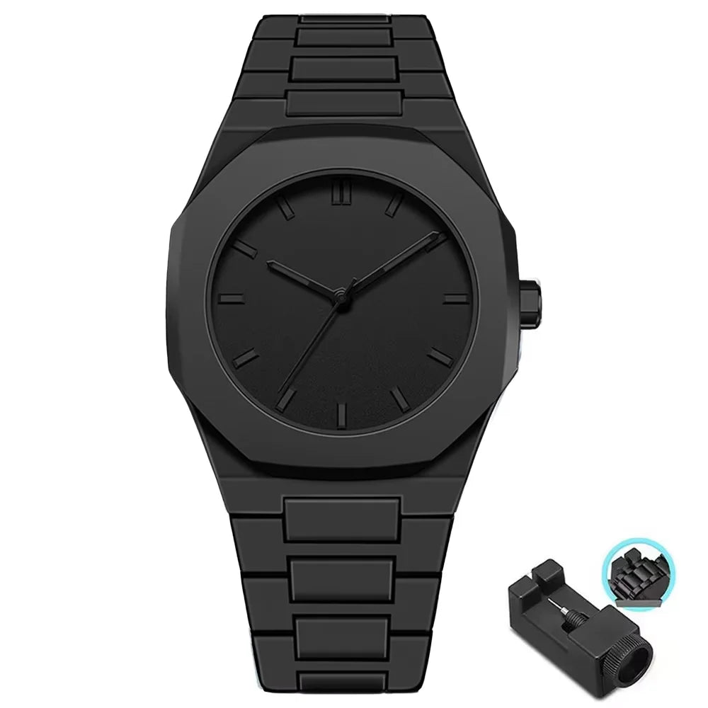 Relógio masculino de mostrador grande e pulseira de silicone