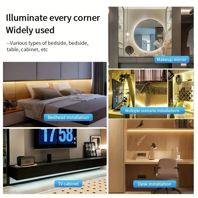 Fita LED COB USB com dimmer touch
