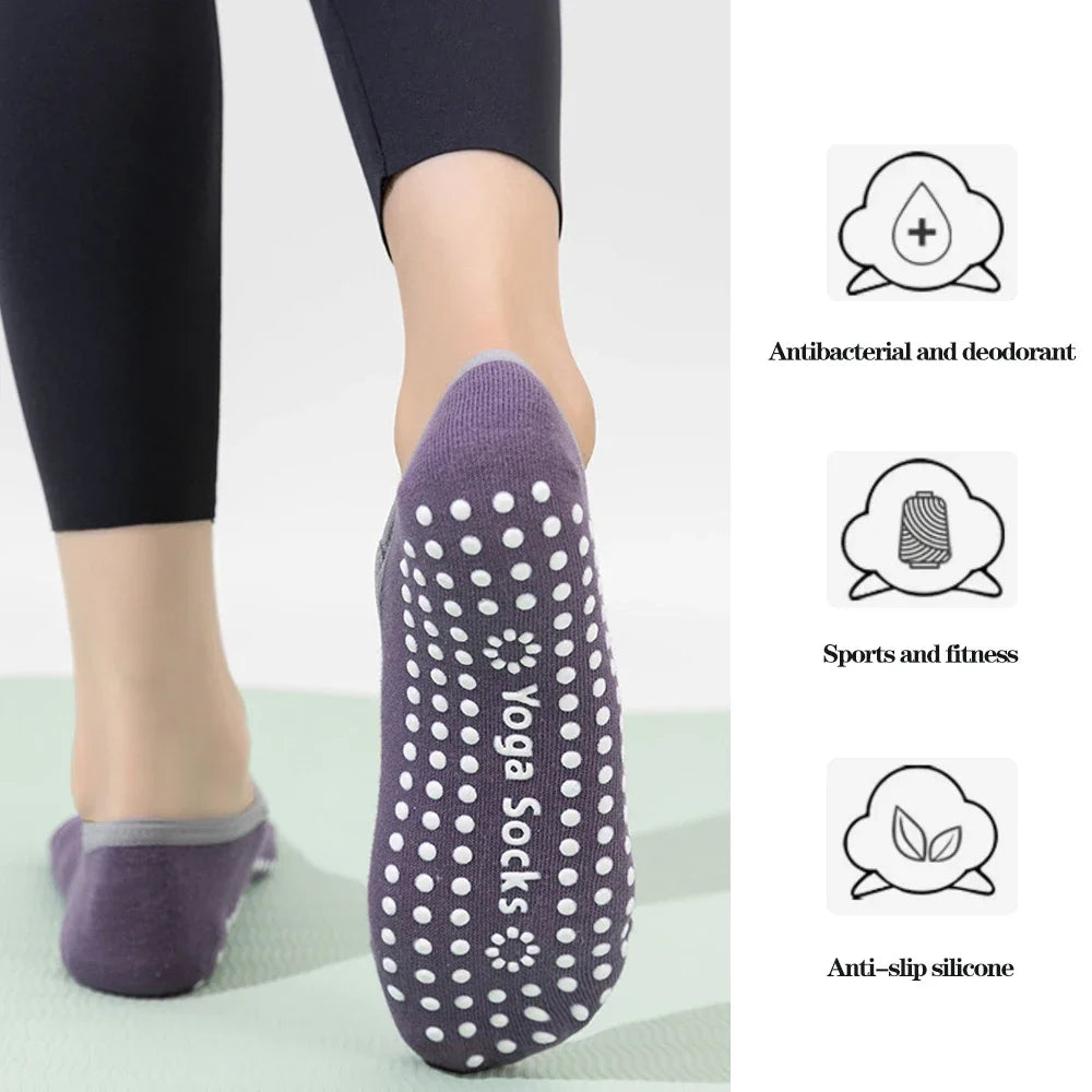 Meia antiderrapante para yoga e pilates