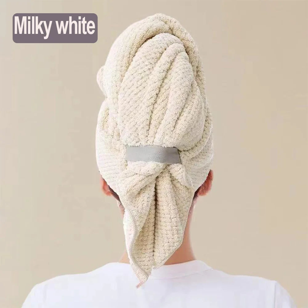 Toalha de cabelo de microfibra extra grande