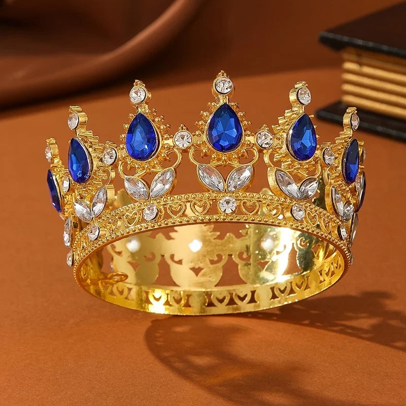 Tiara coroa barroca com cristais