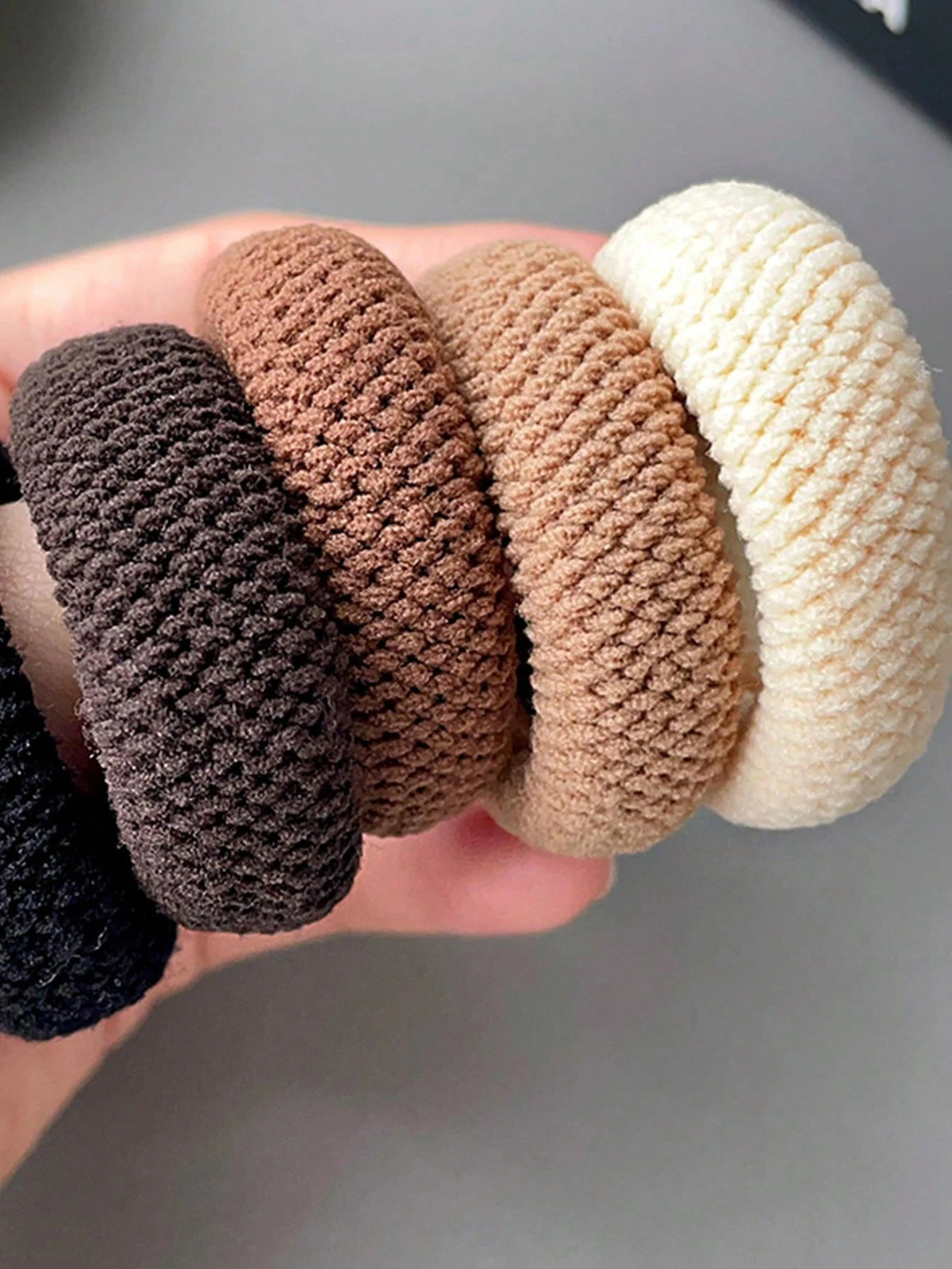Kit de elásticos de cabelo scrunchie (5 ou 10 unidades)