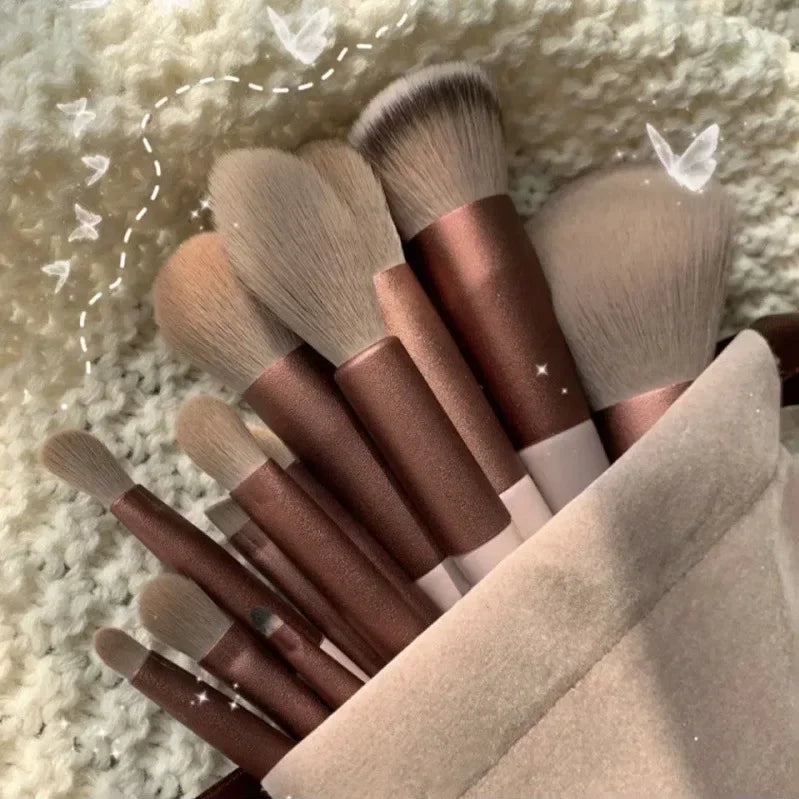 Kit de pincéis de maquiagem profissional com estojo (13 ou 22 peças)