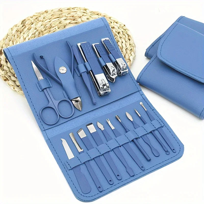 Kit 16 peças de cortadores e alicates de unha