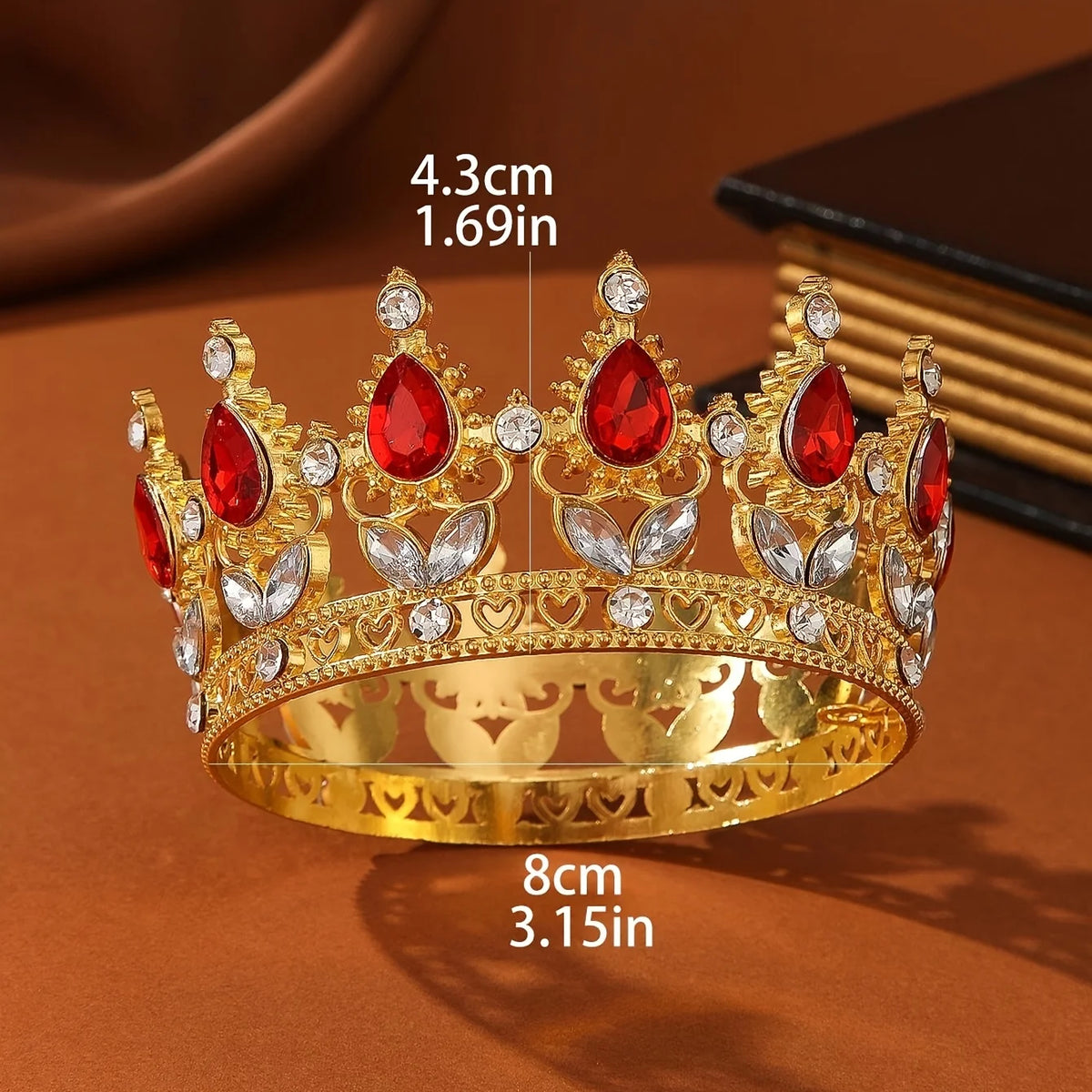 Tiara coroa barroca com cristais