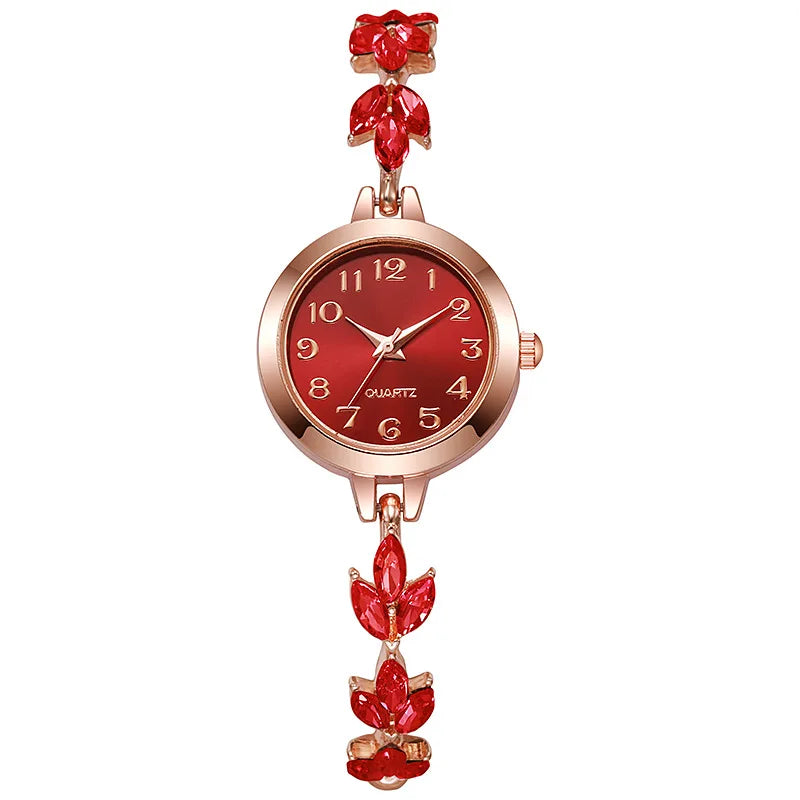 Relógio feminino pulseira com strass