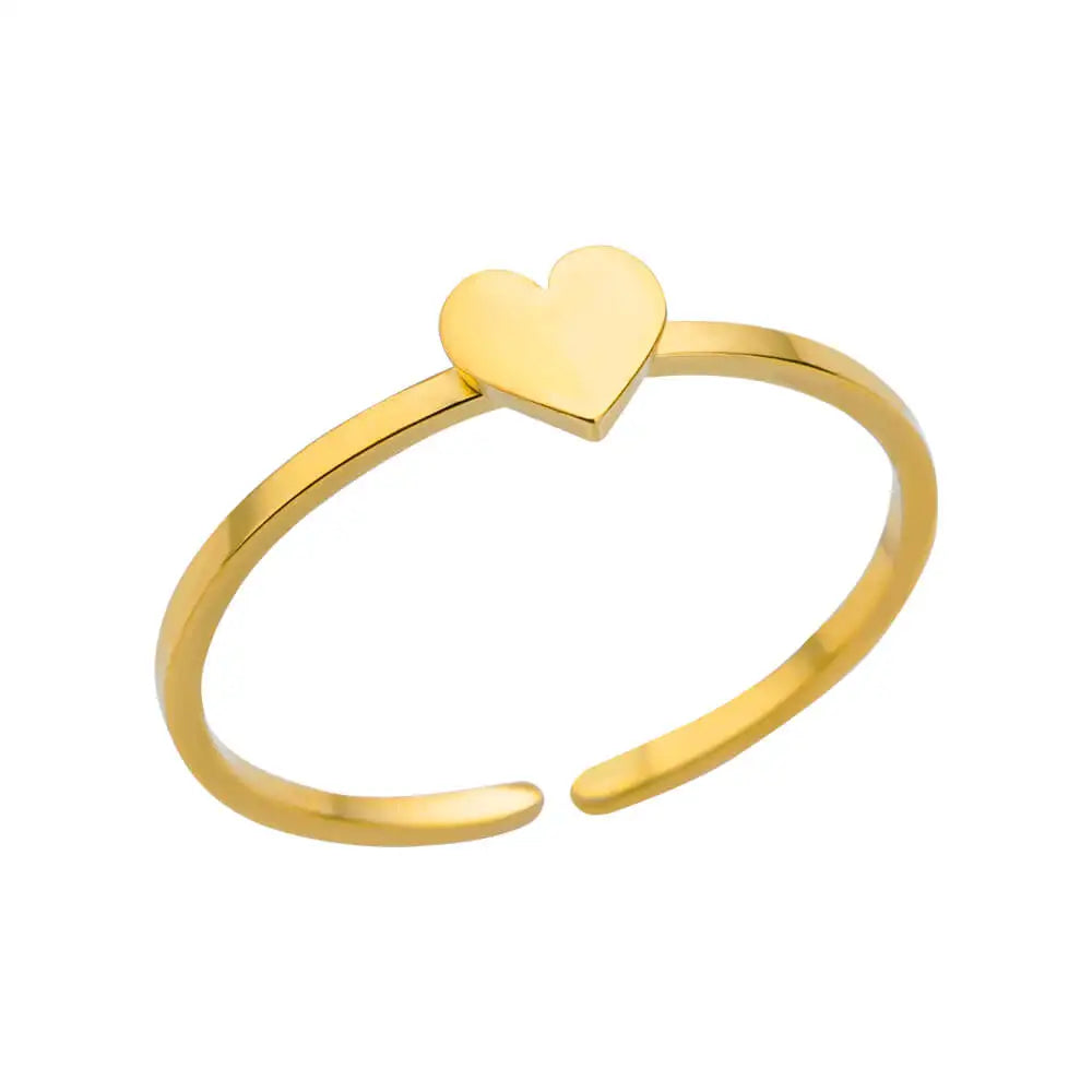 Anel feminino em aço inox 316L dourado