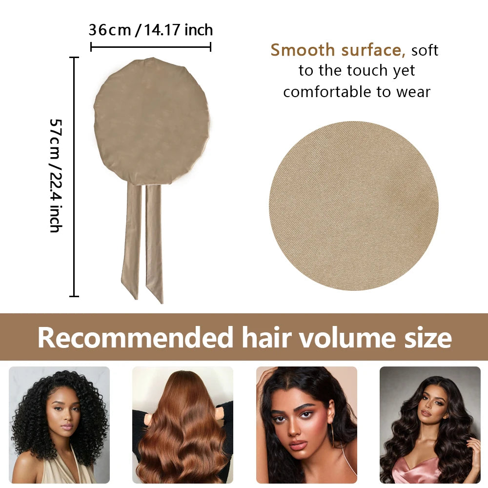 Touca de cetim para cabelo cacheado