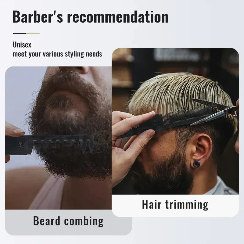 Pente dobrável de bolso para cabelo e barba
