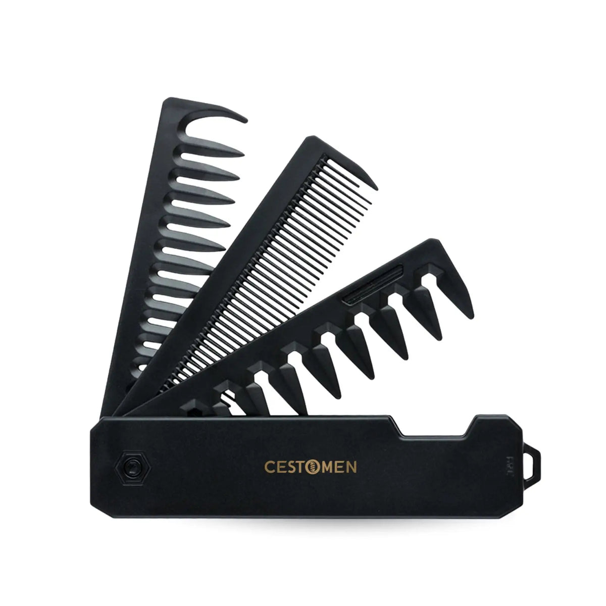 Pente dobrável de bolso para cabelo e barba
