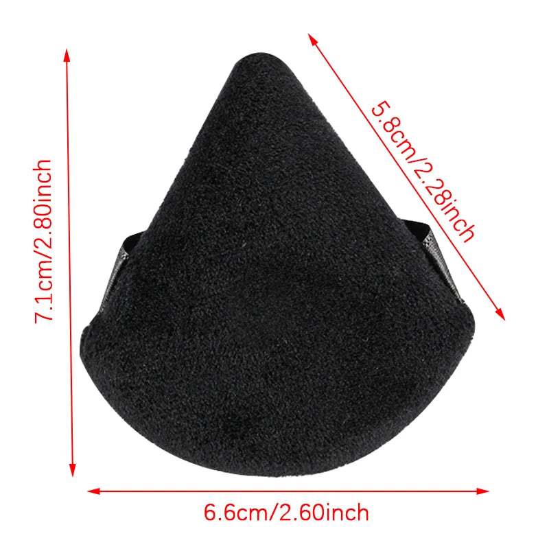 Mini puffs triangulares laváveis para maquiagem