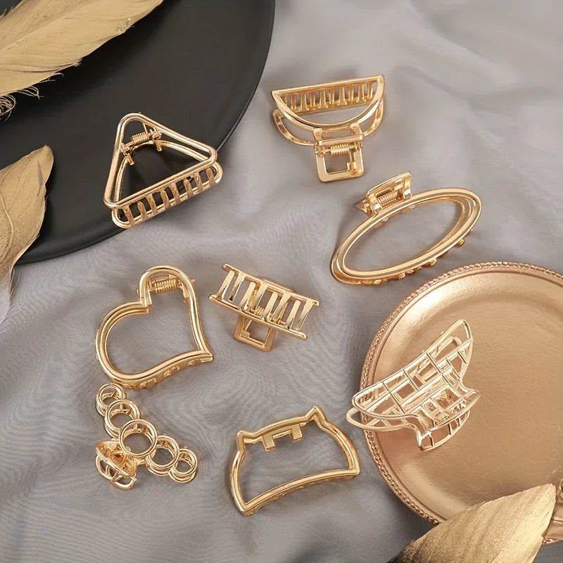 Kit mini piranhas de metal douradas